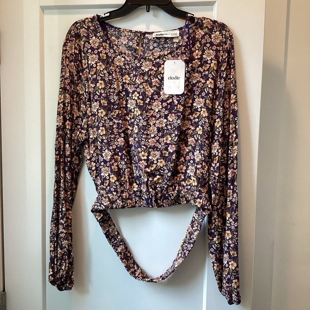 Nwt Elodie Lily Long Sleeve Floral Blouse size XL